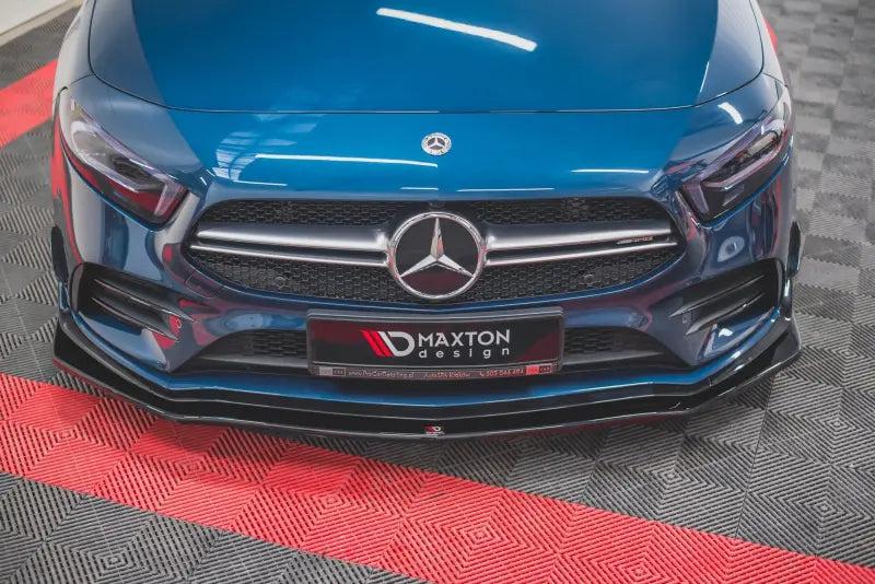 Maxton Design Frontlippe V.1 für Mercedes A-Klasse 35 AMG Aero W177 (2018-2023) Hochglanz schwarz – Ansicht 3