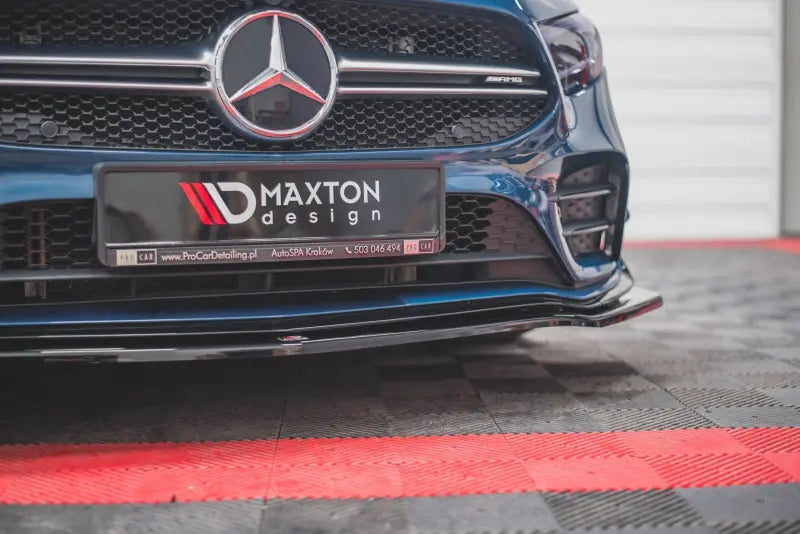 Maxton Design Frontlippe V.1 für Mercedes A-Klasse 35 AMG Aero W177 (2018-2023) Hochglanz schwarz – Ansicht 4