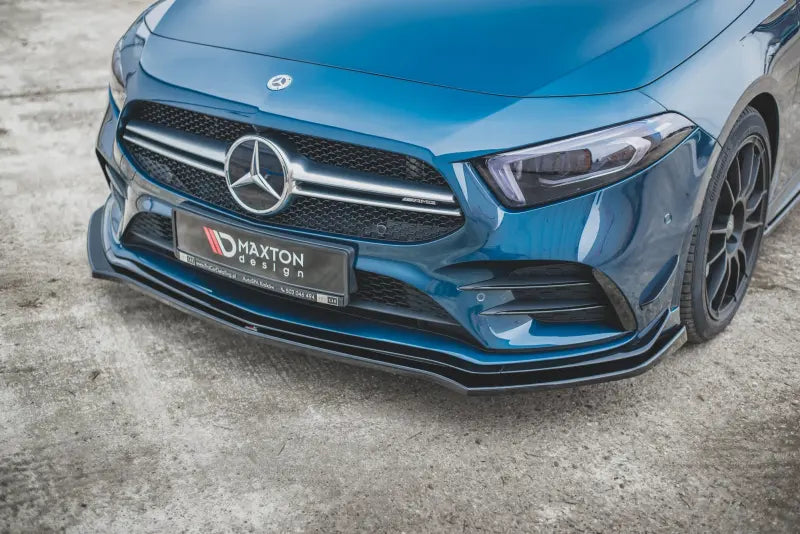 Maxton Design Frontlippe V.2 für Mercedes A35 AMG Aero W177 (2018-2023)Hochglanz schwarz – Ansicht 1