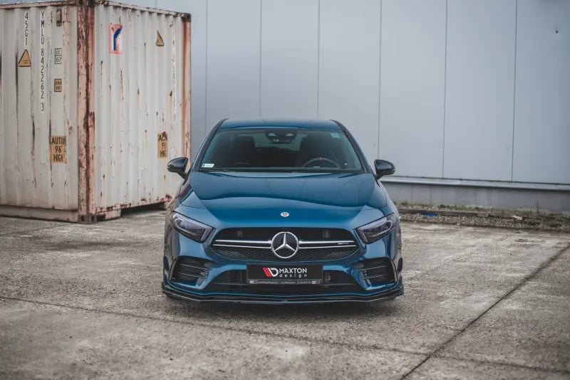 Maxton Design Frontlippe V.2 für Mercedes A35 AMG Aero W177 (2018-2023)Hochglanz schwarz – Ansicht 2