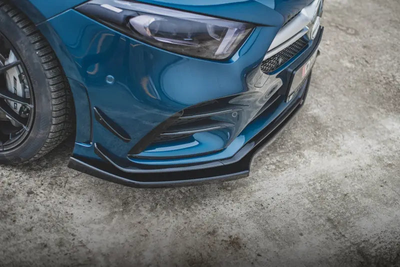 Maxton Design Frontlippe V.2 für Mercedes A35 AMG Aero W177 (2018-2023)Hochglanz schwarz – Ansicht 4