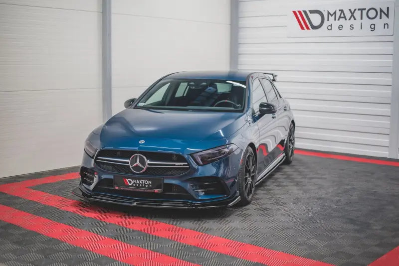Maxton Design Frontlippe V.3 für Mercedes A-Klasse 35 AMG Aero W177 (2018-2023) Hochglanz schwarz – Ansicht 2