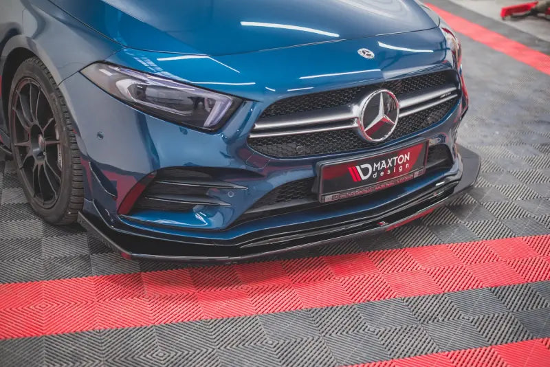 Maxton Design Frontlippe V.3 für Mercedes A-Klasse 35 AMG Aero W177 (2018-2023) Hochglanz schwarz – Ansicht 3
