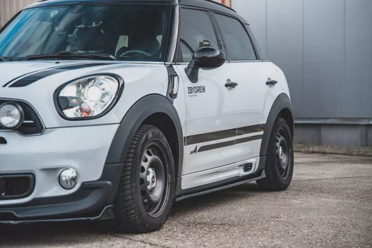 Maxton Design Seitenschweller (Paar) für Mini Countryman Mk1 JCW Hochglanz schwarz – Ansicht 1