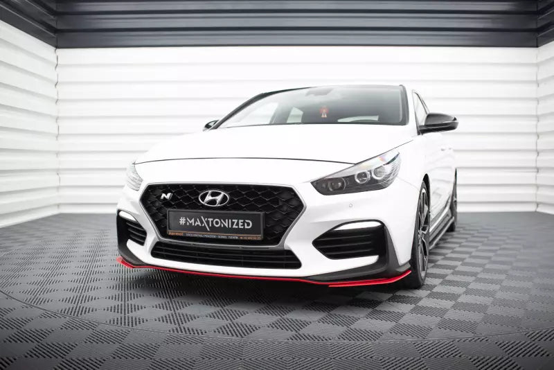 Maxton Design Frontlippe für Hyundai I30 N Mk3 Hatchback / Fastback Hochglanz rot – Ansicht 3