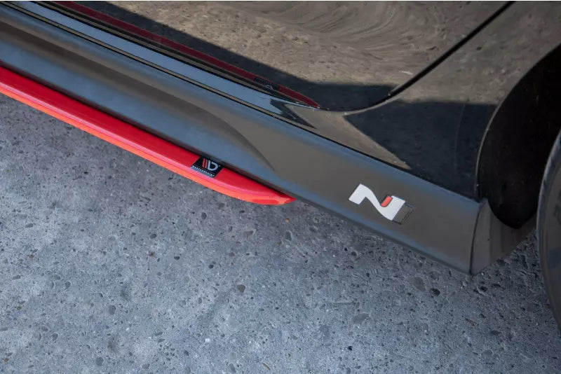 Maxton Design Seitenschweller (Paar) V.2 für Hyundai I30 N Mk3 Hochglanz rot – Ansicht 3