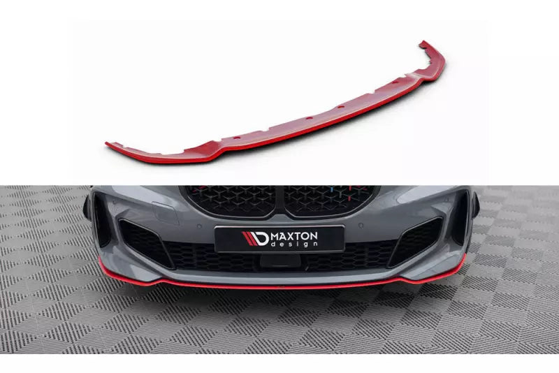 Maxton Design Frontlippe V.4 für BMW 1er F40 M Paket / M135i Hochglanz rot – Ansicht 1