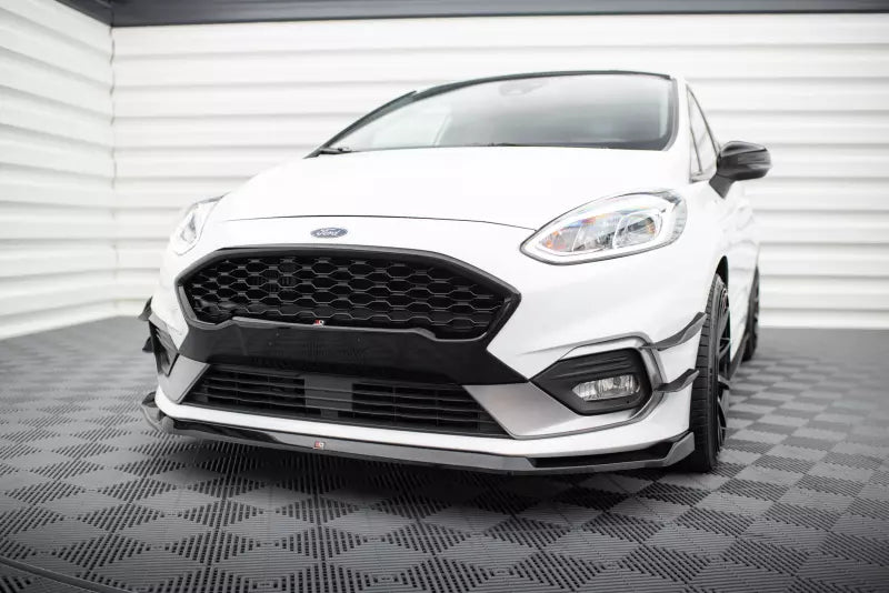 Maxton Design Frontlippe V.5 für Ford Fiesta ST / ST-Line Mk8 Hochglanz schwarz – Ansicht 1