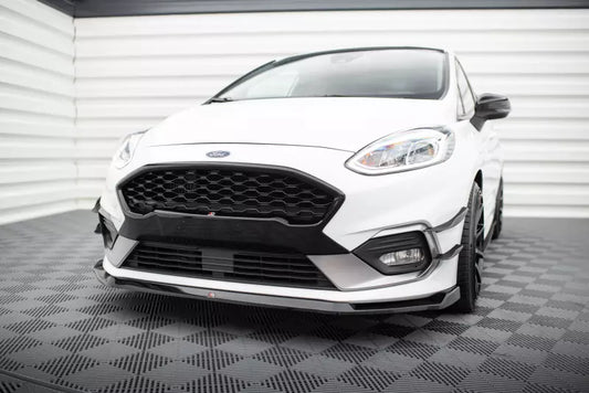 Maxton Design Frontlippe V.5 für Ford Fiesta ST / ST-Line Mk8 Hochglanz schwarz – Ansicht 1