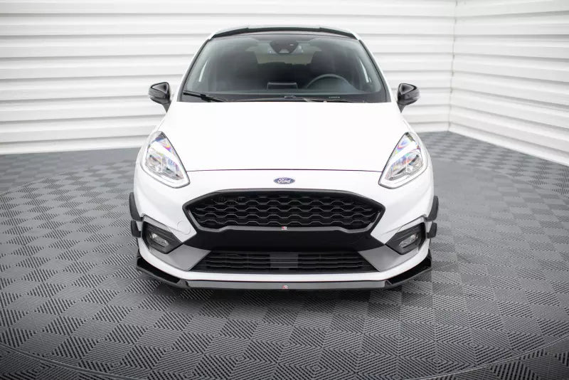 Maxton Design Frontlippe V.5 für Ford Fiesta ST / ST-Line Mk8 Hochglanz schwarz – Ansicht 2