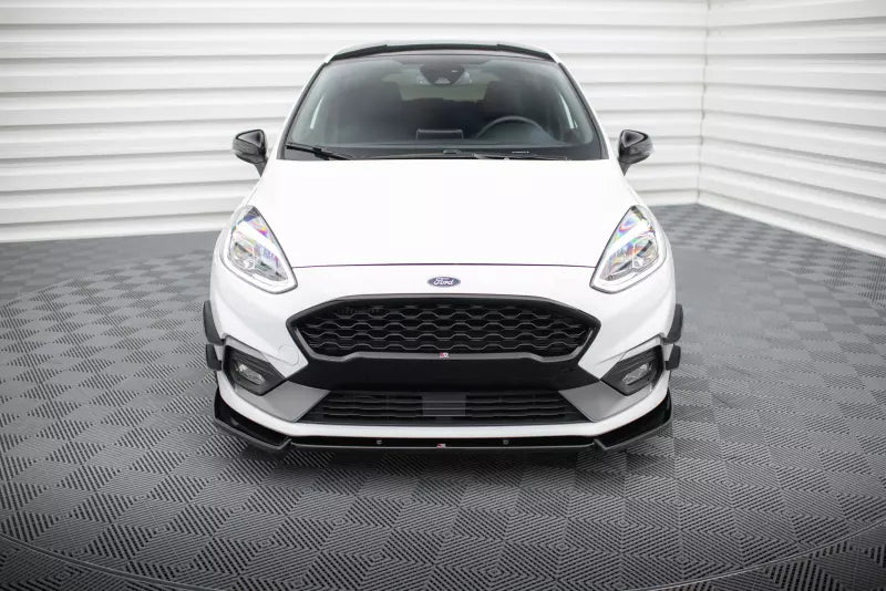 Maxton Design Frontlippe V.7 für Ford Fiesta ST / ST-Line Mk8 Hochglanz schwarz – Ansicht 2