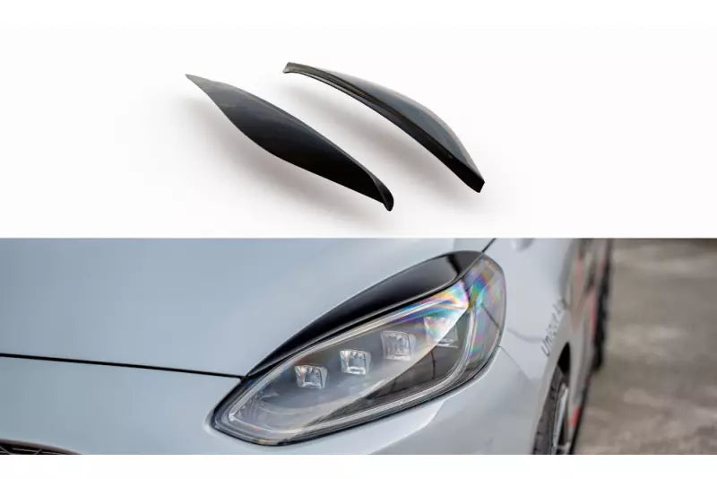 Maxton Design Scheinwerfer Blenden für Ford Fiesta ST / ST-Line / Standard Mk8 Hochglanz schwarz – Ansicht 1