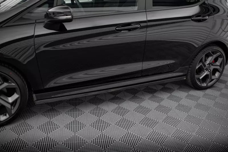 Maxton Design Seitenschweller (Paar) V.2 für Ford Fiesta ST / ST-Line Mk8 Hochglanz schwarz – Ansicht 1