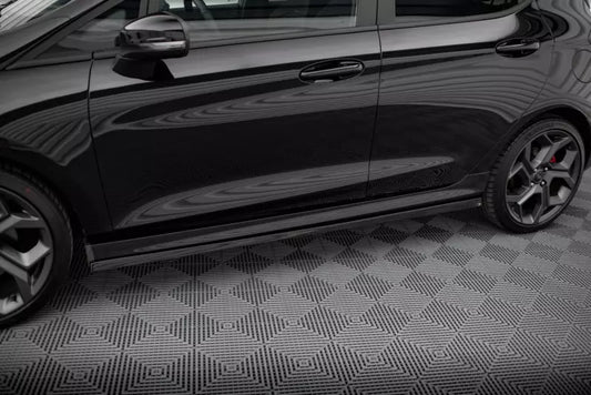 Maxton Design Seitenschweller (Paar) V.2 für Ford Fiesta ST / ST-Line Mk8 Hochglanz schwarz – Ansicht 1