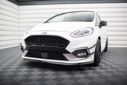 Maxton Design Frontlippe V.6 für Ford Fiesta ST / ST-Line Mk8 Hochglanz schwarz – Ansicht 1