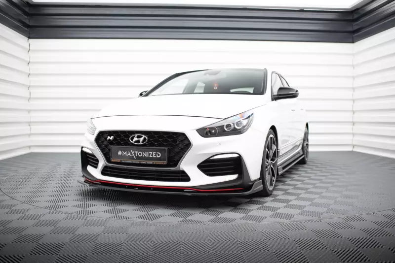 Maxton Design Frontlippe V.3 für Hyundai I30 N Mk3 Hatchback/ Fastback Hochglanz schwarz – Ansicht 1