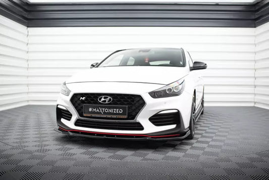 Maxton Design Frontlippe V.4 für Hyundai I30 N Mk3 Hatchback/ Fastback Hochglanz schwarz – Ansicht 1