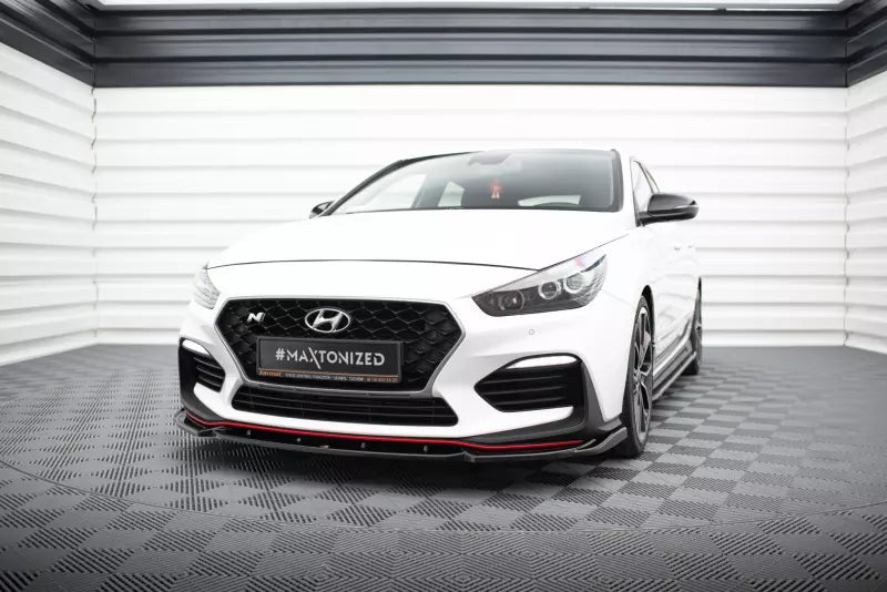 Maxton Design Frontlippe V.5 für Hyundai I30 N Mk3 Hatchback/ Fastback Hochglanz schwarz – Ansicht 1