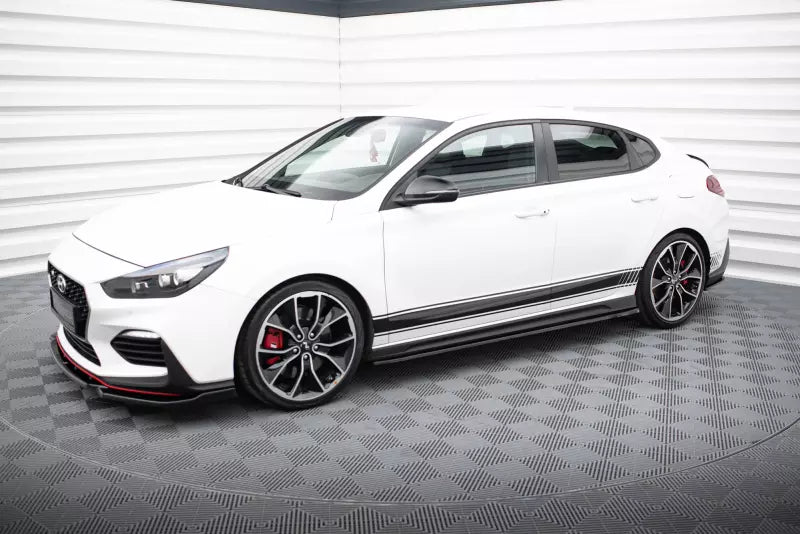 Maxton Design Seitenschweller (Paar) V.3 für Hyundai I30 N Mk3 Hatchback/ Fastback Hochglanz schwarz – Ansicht 2