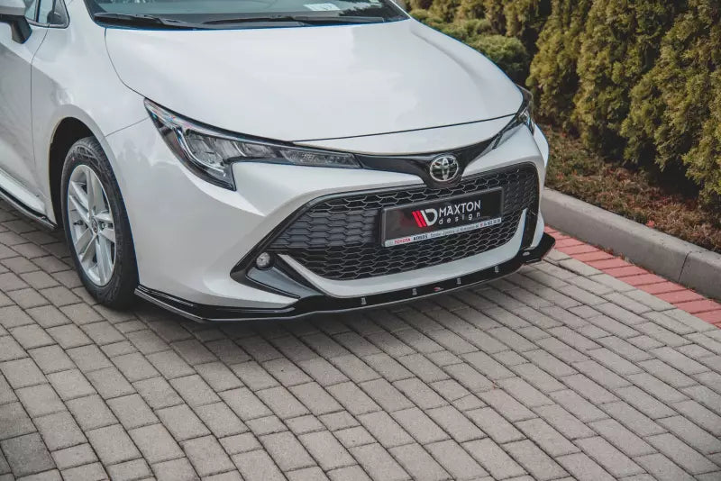 Maxton Design Frontlippe V.1 für Toyota Corolla XII E210 Touring Sports / Hatchback Hochglanz schwarz – Ansicht 1