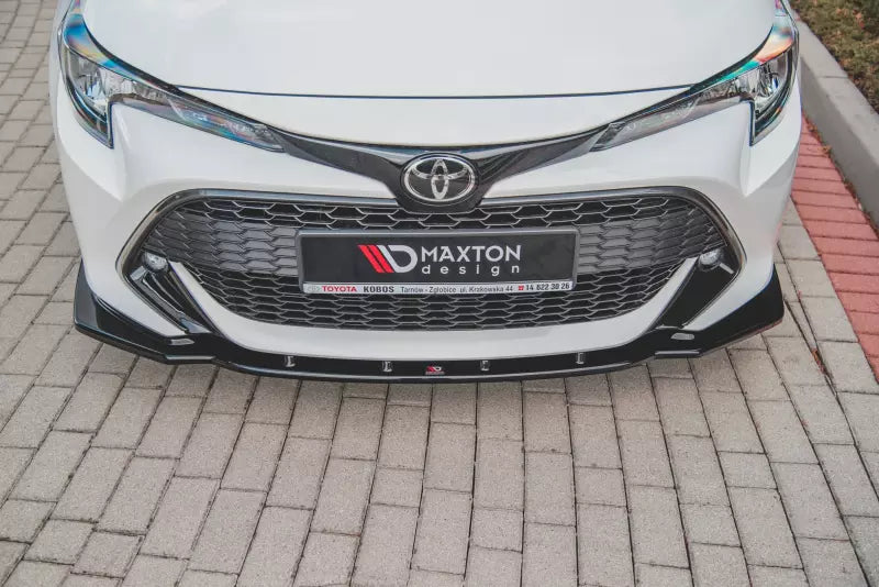 Maxton Design Frontlippe V.1 für Toyota Corolla XII E210 Touring Sports / Hatchback Hochglanz schwarz – Ansicht 2