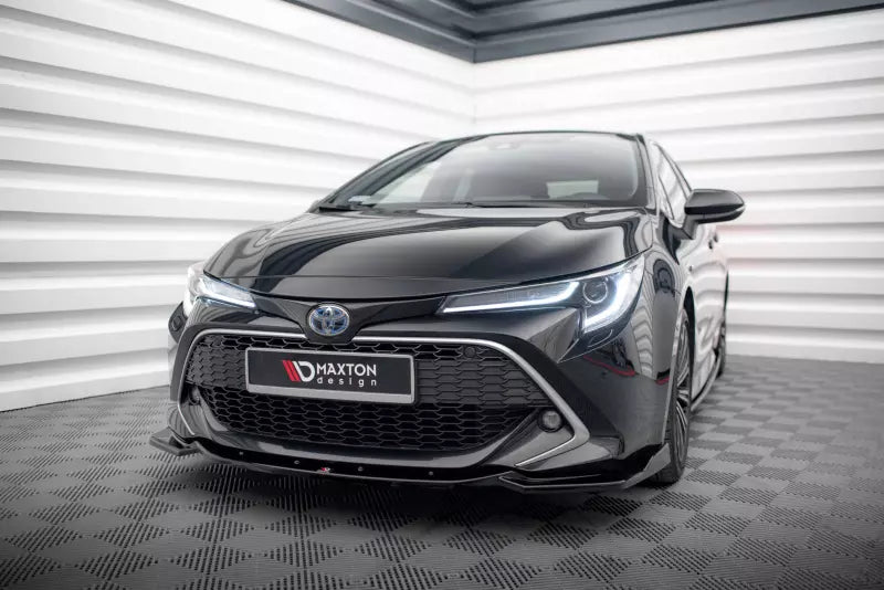 Maxton Design Frontlippe V.2 für Toyota Corolla XII E210 Touring Sports / Hatchback Hochglanz schwarz – Ansicht 1