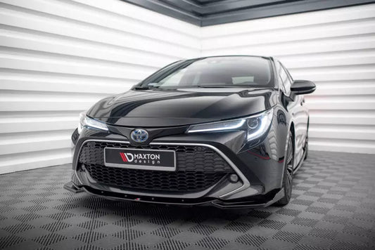 Maxton Design Frontlippe V.2 für Toyota Corolla XII E210 Touring Sports / Hatchback Hochglanz schwarz – Ansicht 1