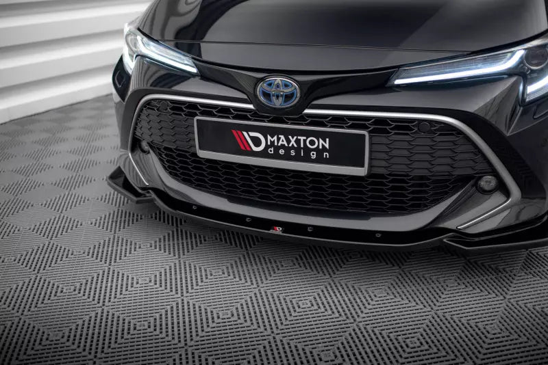 Maxton Design Frontlippe V.2 für Toyota Corolla XII E210 Touring Sports / Hatchback Hochglanz schwarz – Ansicht 3