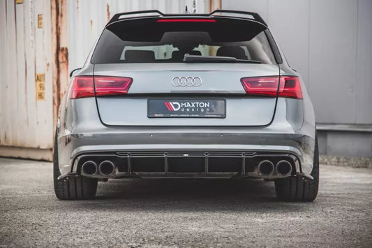 Maxton Design Heckdiffusor V.1 für Audi S6 / A6 S-Line 4G C7 Facelift (2014-2107) Hochglanz schwarz – Ansicht 1