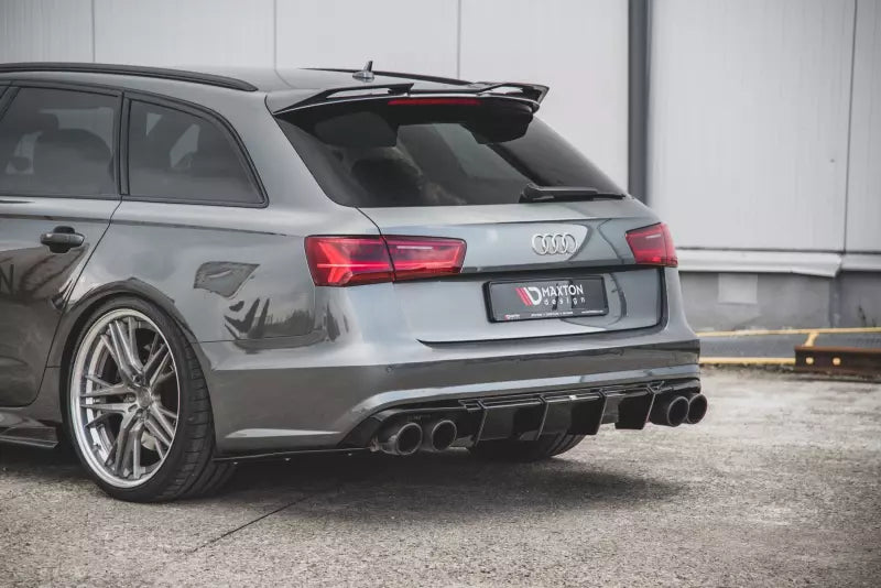 Maxton Design Heckdiffusor V.1 für Audi S6 / A6 S-Line 4G C7 Facelift (2014-2107) Hochglanz schwarz – Ansicht 3
