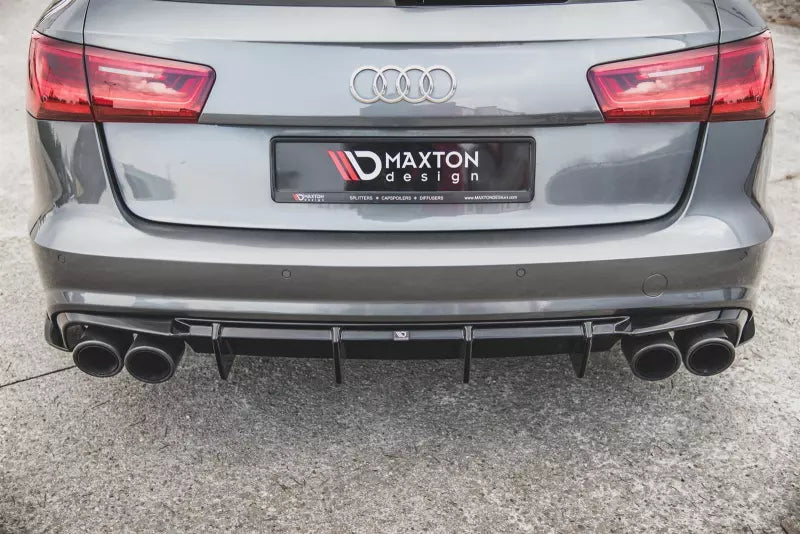 Maxton Design Heckdiffusor V.1 für Audi S6 / A6 S-Line 4G C7 Facelift (2014-2107) Hochglanz schwarz – Ansicht 4