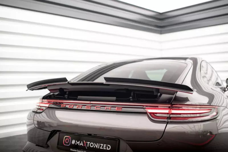 Maxton Design Heckspoiler Lippe für Porsche Panamera Turbo / GTS 971 Hochglanz schwarz – Ansicht 1