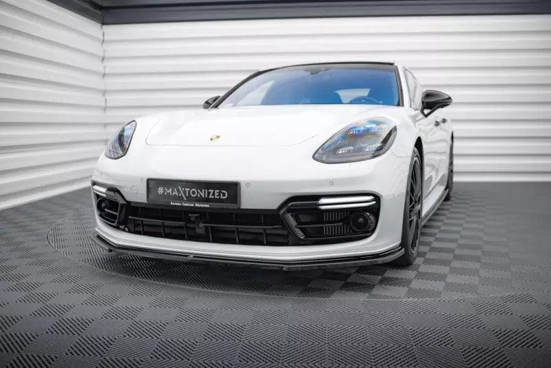 Maxton Design Frontlippe für Porsche Panamera Turbo / GTS 971 Hochglanz schwarz – Ansicht 1