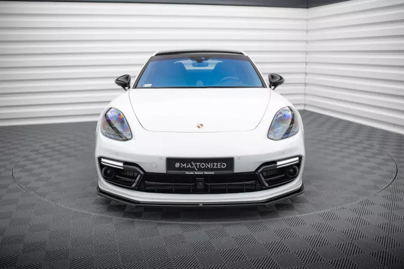 Maxton Design Frontlippe für Porsche Panamera Turbo / GTS 971 Hochglanz schwarz – Ansicht 2