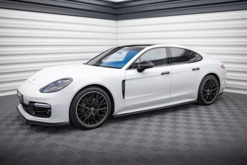Maxton Design Seitenschweller (Paar) für Porsche Panamera Turbo / GTS 971 Hochglanz schwarz – Ansicht 2