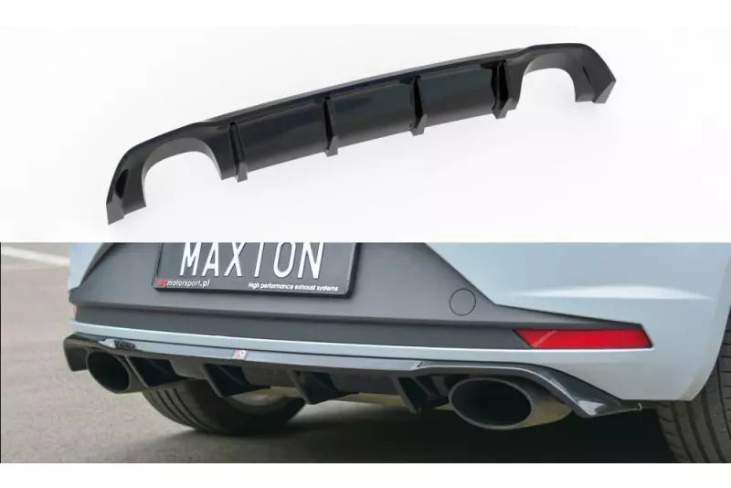 Maxton Design Heckdiffusor für Seat Leon 3 (Typ 5F) Cupra Hochglanz schwarz – Ansicht 1