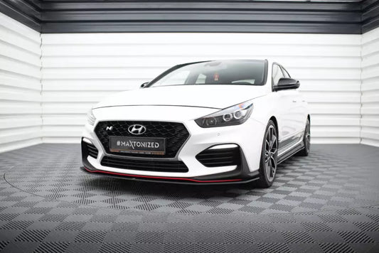 Maxton Design Street Pro Frontlippe V.2 für Hyundai I30 N Mk3 Hatchback / Fastback schwarz – Ansicht 1
