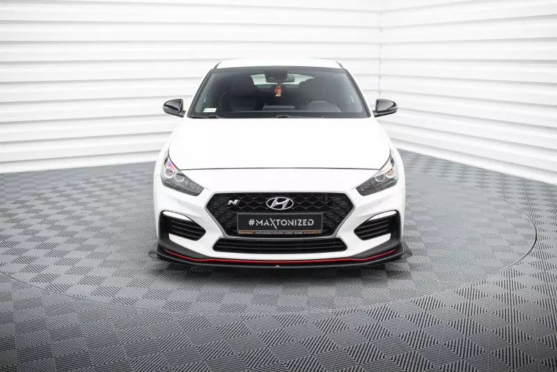 Maxton Design Street Pro Frontlippe V.2 für Hyundai I30 N Mk3 Hatchback / Fastback schwarz + Glanz Flaps – Ansicht 2