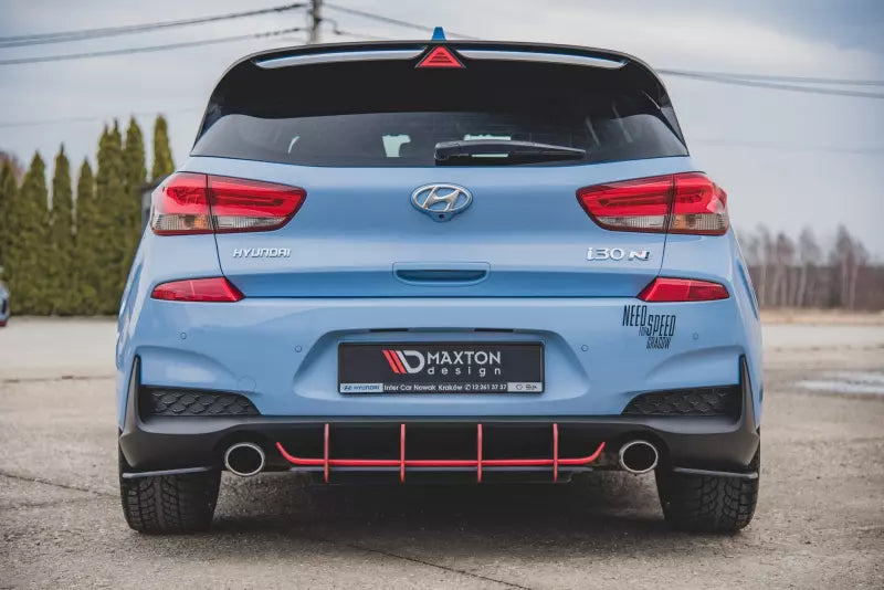 Maxton Design Street Pro Diffusor Flaps für Hyundai I30 N Mk3 Hatchback matt schwarz – Ansicht 3