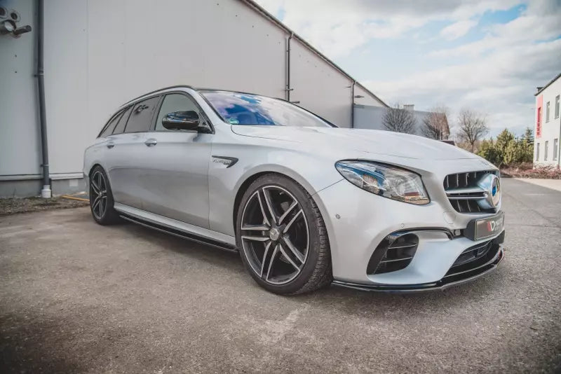 Maxton Design Seitenschweller (Paar) für Mercedes E63 AMG Kombi S213 / Limousine W213 Hochglanz schwarz – Ansicht 2