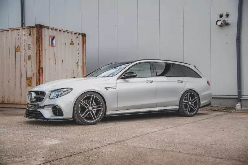 Maxton Design Seitenschweller (Paar) für Mercedes E63 AMG Kombi S213 / Limousine W213 Hochglanz schwarz – Ansicht 3
