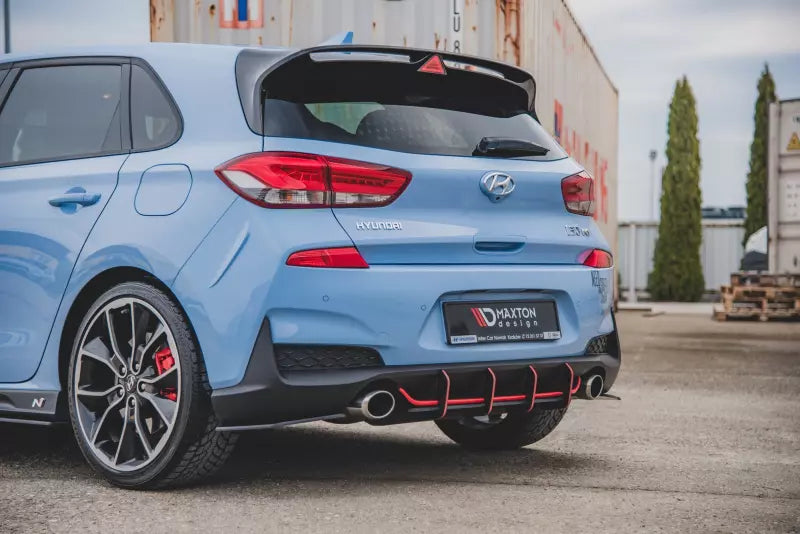 Maxton Design Street Pro Heckdiffusor V.2 für Hyundai I30 N Mk3 Hatchback matt schwarz – Ansicht 1