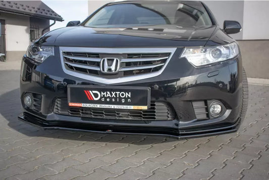 Maxton Design Frontlippe für Honda Accord VIII Mk8 (CU) Facelift Hochglanz schwarz – Ansicht 1