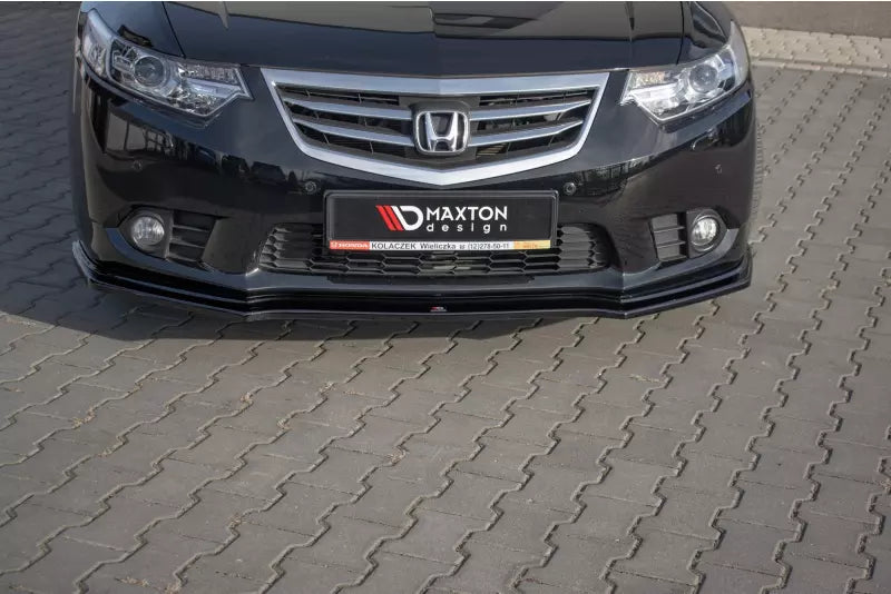 Maxton Design Frontlippe für Honda Accord VIII Mk8 (CU) Facelift Hochglanz schwarz – Ansicht 2