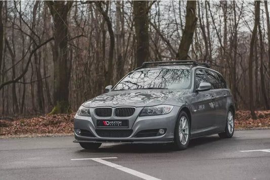 Maxton Design Frontlippe V.2 für BMW 3er E90 / E91 Facelift Hochglanz schwarz – Ansicht 1