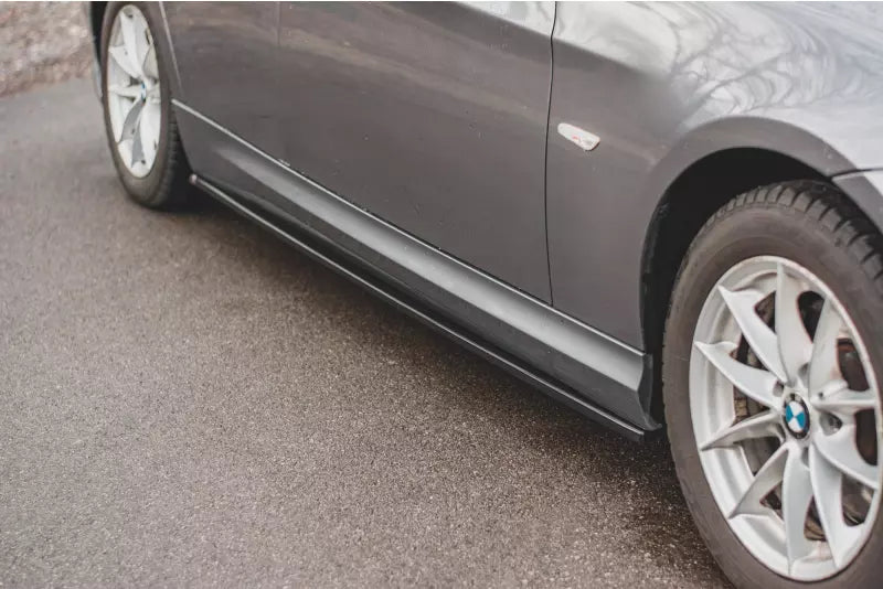 Maxton Design Seitenschweller (Paar) für BMW 3er E90 / E91 Facelift Hochglanz schwarz – Ansicht 2