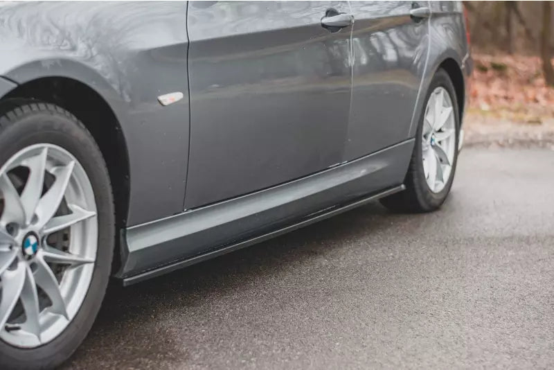 Maxton Design Seitenschweller (Paar) für BMW 3er E90 / E91 Facelift Hochglanz schwarz – Ansicht 3