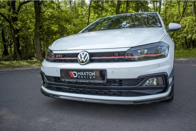 Maxton Design Frontlippe V.3 für VW Polo 6 GTI Hochglanz schwarz – Ansicht 1