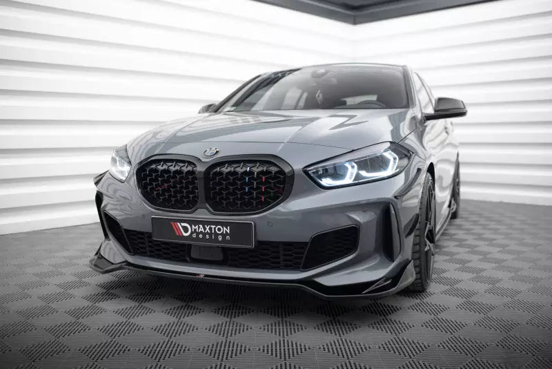 Maxton Design Frontlippe V.5 für BMW 1er F40 M Paket / M135i Hochglanz schwarz – Ansicht 1