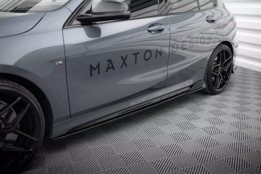 Maxton Design Seitenschweller (Paar) V.3 für BMW 1er F40 M Paket / M135i Hochglanz schwarz – Ansicht 1